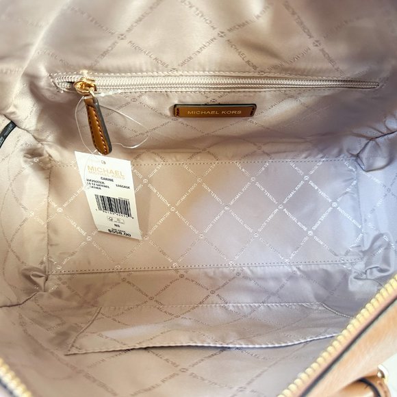 Michael Kors Carine Large Satchel Shoulder Crossbody Bag Brown - Picture 13 of 14